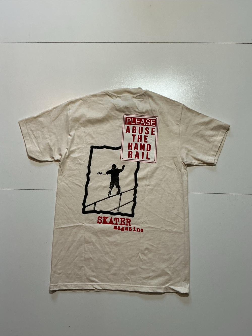 Vintage 90s Hanes Beefy T Skater Magazine Please Abuse The Hand Rail T-Shirt